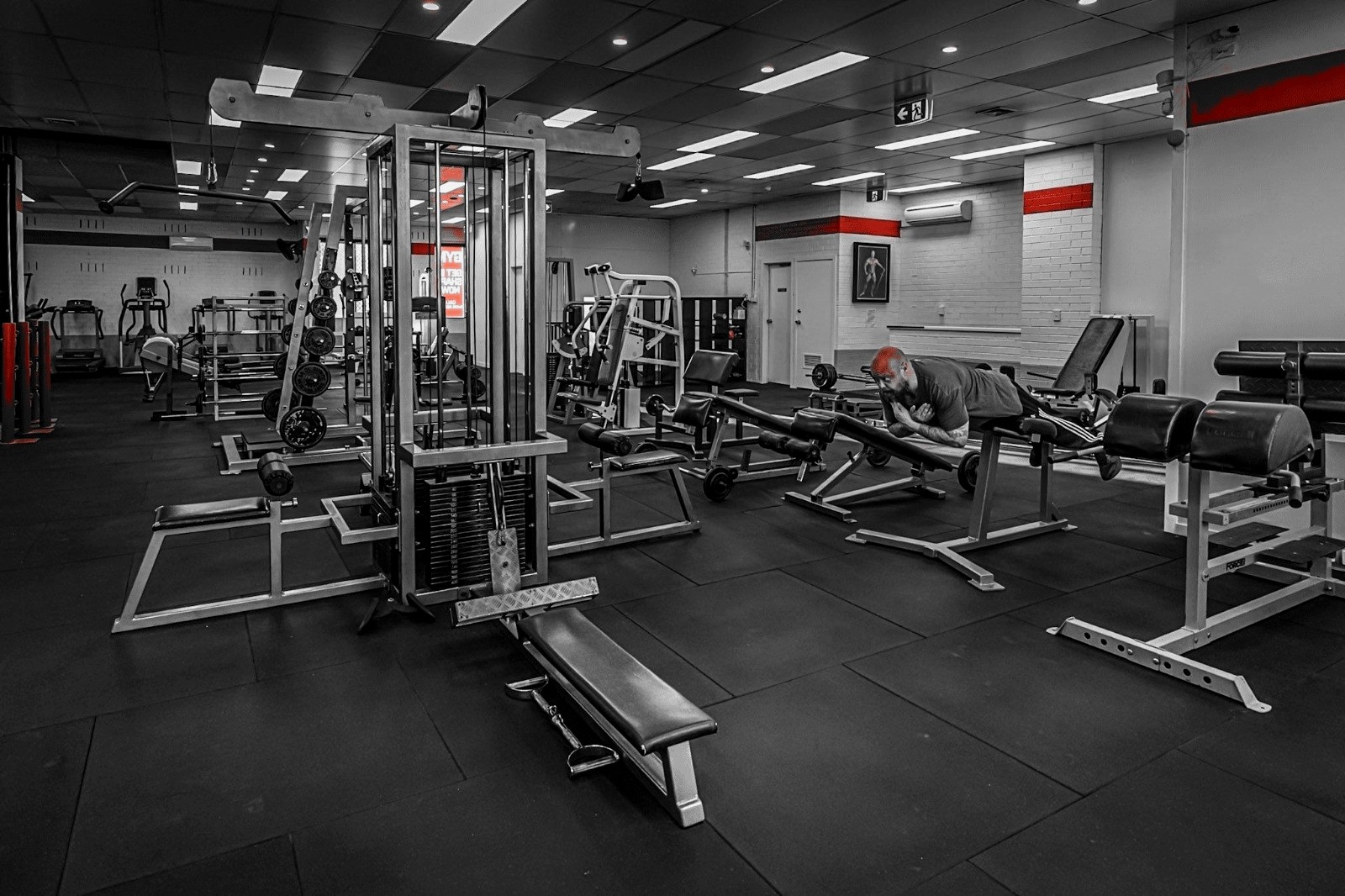 Body Matrix gym floor — strength equipment