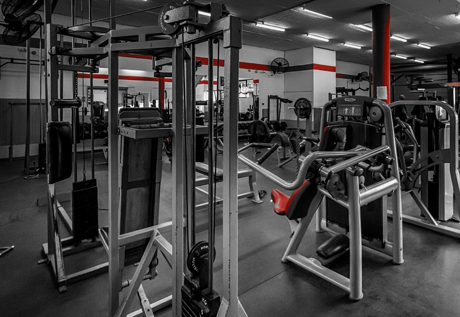 Body Matrix gym floor — cable machines and benches