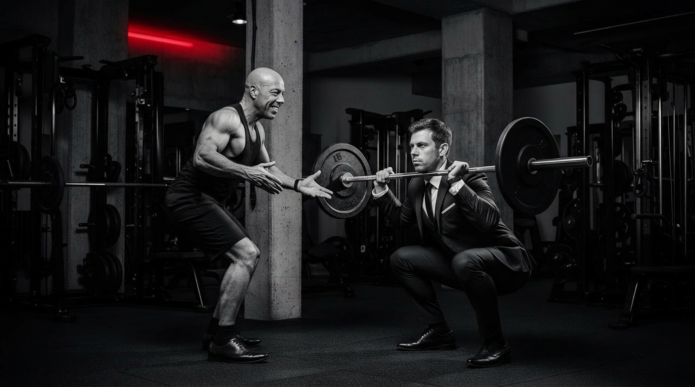 Rohan Reid coaching a member at Body Matrix Gym, South Melbourne