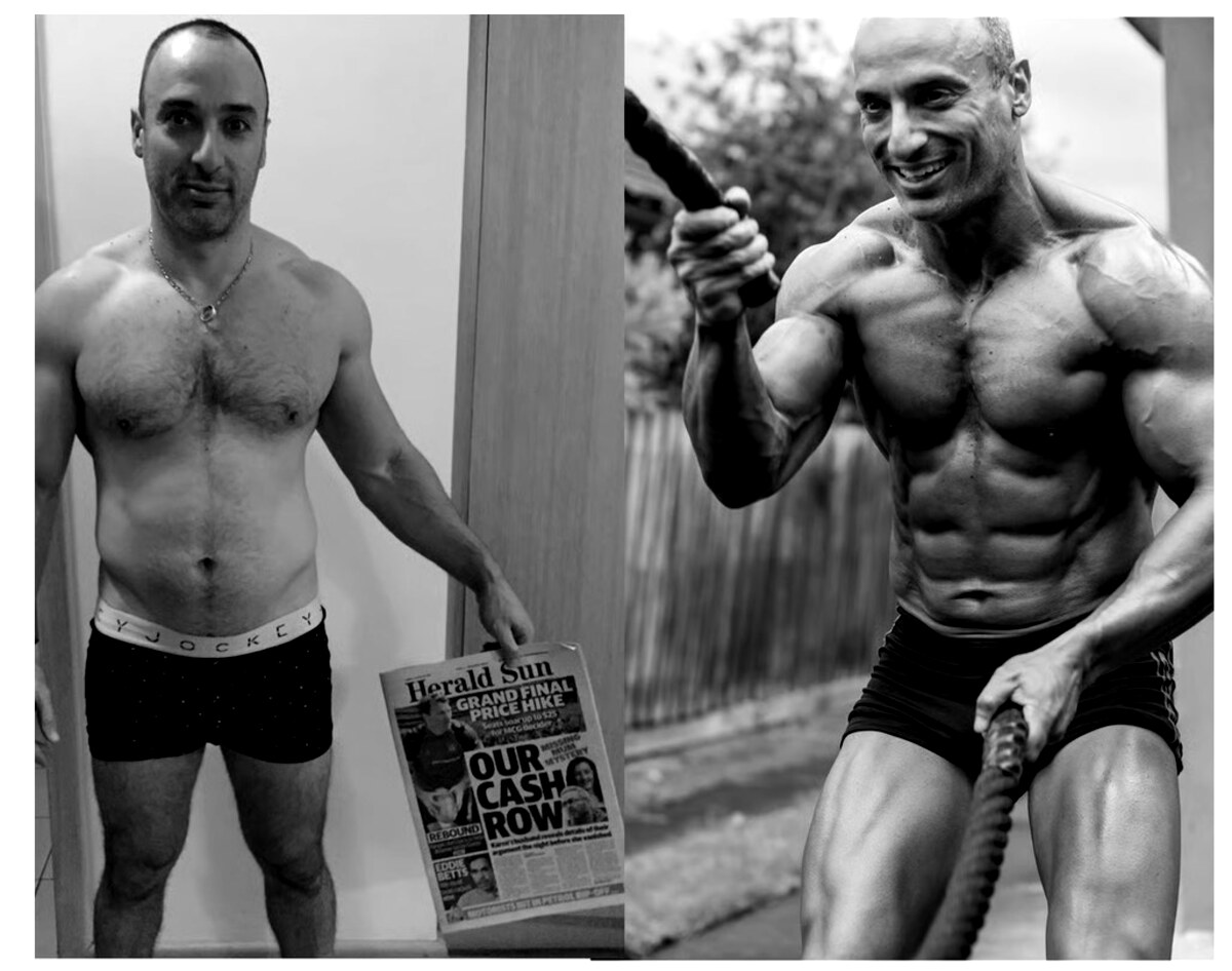 Garry before and after transformation at Body Matrix