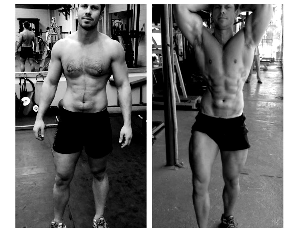Chris before and after transformation at Body Matrix