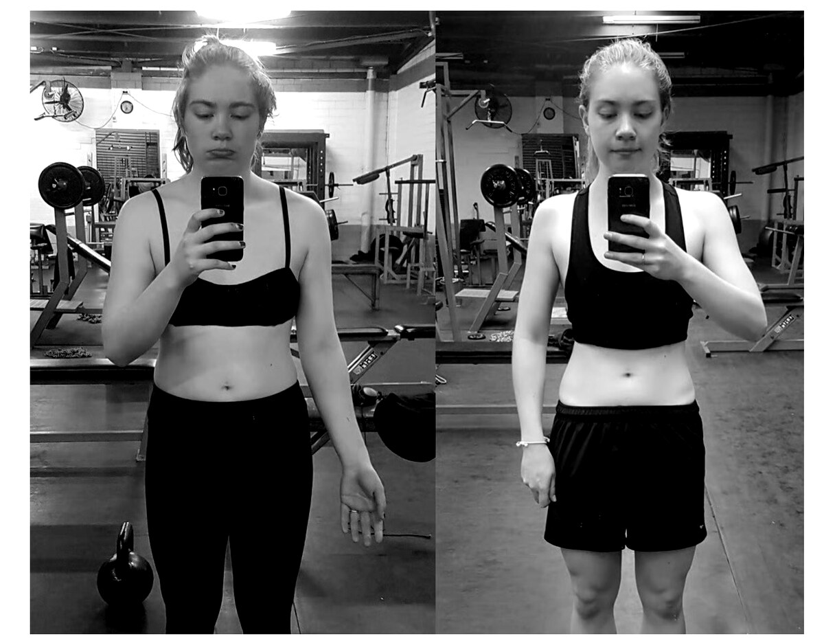 Ashley before and after transformation at Body Matrix
